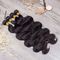 Выровнянная надкожица большого количества черного реального бразильского Веаве волос Лустроус полная поставщик