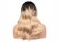 Подгоняйте парики волос 100% покрашенные человеком, парики цвета волос Омбре стиля волны поставщик